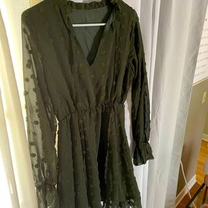 Green Dress with sleeves